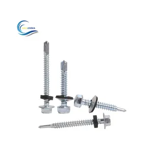 Goldensea Hex Washer Head Self Drilling or Self Tapping Screws EPDM Washer hex hed screw with socket