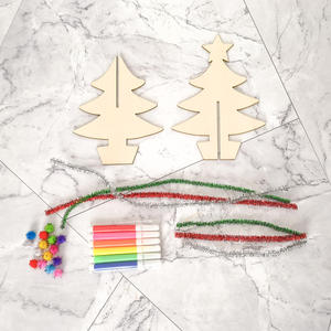 Vente en gros DIY Décorations <span class=keywords><strong>de</strong></span> Noël Peinture pour enfants <span class=keywords><strong>de</strong></span> <span class=keywords><strong>maternelle</strong></span> Mini arbre <span class=keywords><strong>de</strong></span> Noël en bois Ornements <span class=keywords><strong>de</strong></span> cadeau faits à la main - Product Image 6