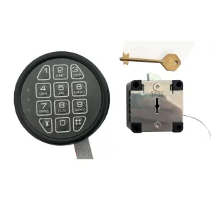 Nuevos tipos con cerradura de emergencia LS-019 diferentes configuraciones redondo de la Lámpara electrónica de cerradura de combinación con cifrado para caja - Product Image 1