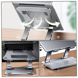 Support de <span class=keywords><strong>bureau</strong></span> pliable en métal rotatif à 360 degrés pour tous les téléphones, tablettes jusqu'à 12.9 pouces compatibles iPad - Product Image 3