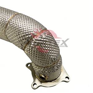 Collecteur d'échappement haute performance en acier inoxydable 304 avec catalyseur pour VW Golf GTI MK5 MK6 EA888 2.0T 2006-2013 avec bouclier thermique sans voyant d'avertissement (CEL) - Product Image 3