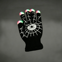 Gants squelette LED lumineux RGB clignotants, 2 paires de gants lumineux pour Halloween, soirées rave, concerts, cadeaux pour enfants et adultes