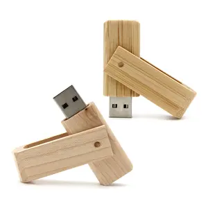 2024 Hot Selling Wooden Pen Drive Custom Logo 1GB 2GB 4GB 8GB 16GB 32GB 64GB USB 3.0 Stick Laseter Print USB Flash Drive