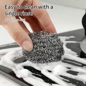 Bán buôn Nhà Bếp Làm sạch SS 410 nồi dây Scrubber scourer dây kim loại bóng bọt biển & cọ rửa miếng đệm - Product Image 3