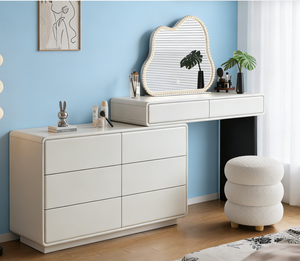 Mesa <span class=keywords><strong>de</strong></span> Maquillaje Moderna <span class=keywords><strong>con</strong></span> <span class=keywords><strong>Espejo</strong></span> LED Iluminado, Unidad <span class=keywords><strong>de</strong></span> Almacenamiento y Taburete, Muebles Duraderos para Dormitorio - Product Image 4