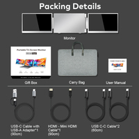 Produit tendance : Écran d'extension pour ordinateur portable de jeu 15,6 pouces, moniteur triple portable 12-18,5 pouces pour les voyages et les affaires