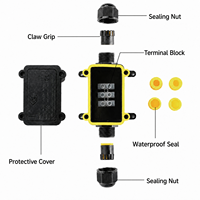 Boîtier de jonction étanche IP68 bidirectionnel M686-2A 24A 450VAC rond pour éclairage sous-marin ignifuge - Vente en gros