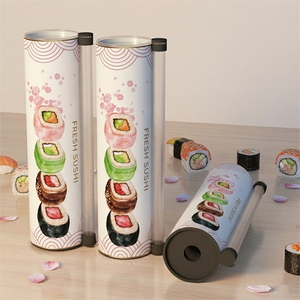 Eco-Friendly Customizable Push-Up Sushi Tube Custom Sushi Packaging Box Wholesale Low MOQ - Product Image 1