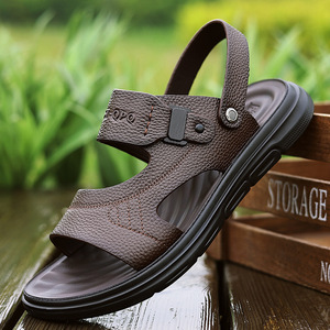 Men's Lightweight Cushioning Sports Casual Open Summer Outdoor Walking Beach Sandals Waterproof Breathable Arch <b>Support</b> Steel - Product Image 1