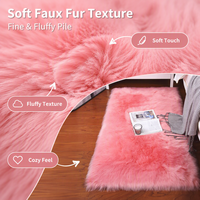 Tapis épais en fausse fourrure, moelleux et doux, pour chambre à coucher, décoration intérieure, salon, tapis de sol