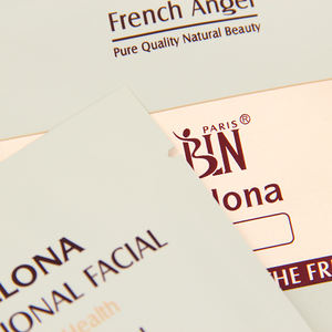 Sachets YSH personnalisés en PET laminé, matériaux recyclés, étanches, beiges, à trois soudures latérales, pour thé, cosmétiques, masques faciaux, mascara, thermosoudables - Product Image 2