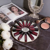 Gloss à lèvres mat personnalisé avec logo, longue tenue, imperméable, anti-adhésif, rouge à lèvres liquide, vitamine E, marque privée, maquillage pour les lèvres, cosmétiques