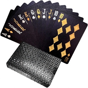 Cartes à jouer publicitaires personnalisées en PVC noir effaçable à sec Rose Ghost pour table - Product Image 4
