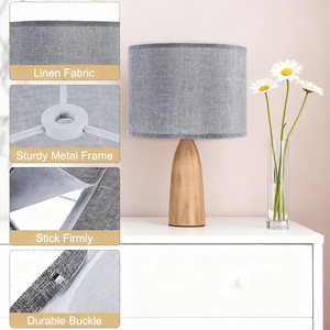 Abat-jour en tissu cylindrique, design minimaliste, installation facile, accessoire de lampe - Product Image 3