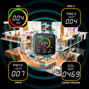 Monitor Kualitas Udara Wifi Terbaru Detektor Karbon Dioksida PM2.5 PM10 AQI Meter Sensor Kualitas Udara - Product Image 2