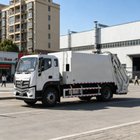 Camion compacteur d'ordures municipales diesel, châssis Foton, moteur Cummins, 4x2, pompe, pneus double charge lourde, moteur, boîte de vitesses