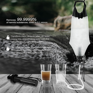 Système de filtration <span class=keywords><strong>d</strong></span>'<span class=keywords><strong>eau</strong></span> de camping avec <span class=keywords><strong>purificateur</strong></span> 2L TPU Material Survival Kit for Travel & Hiking - Product Image 2