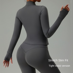 <span class=keywords><strong>Tuta</strong></span> da Yoga Invernale con Zip a Maniche Lunghe per <span class=keywords><strong>Donna</strong></span>, Giacca da Corsa e Fitness Traspirante, Resistente all'Acqua e ad Asciugatura Rapida - Product Image 4