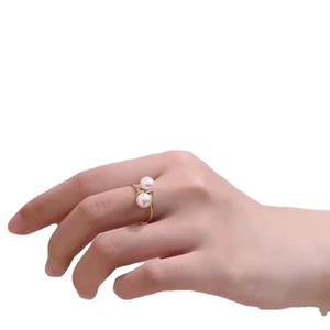 อุปกรณ์ทำเครื่องประดับเงินแท้ S925 ขาตั้งเปล่าสำหรับแหวนไข่มุกคู่ พร้อมลูกปัดกลมขนาด 7-9 มม. รุ่น 10474 - Product Image 5