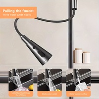 Évier de Cuisine Intelligent Noir à Cascade LED en Acier Inoxydable 304 de Haute Qualité, Multifonction avec Lave-Tasses