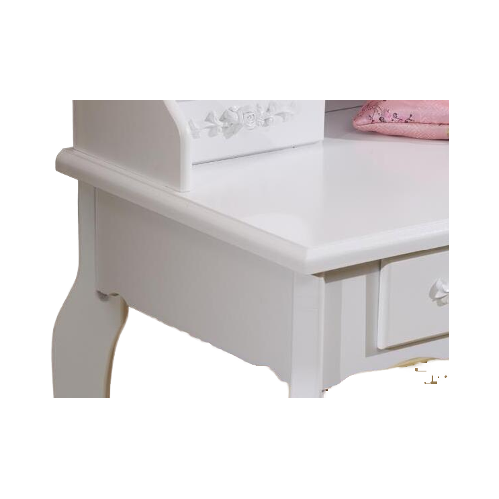 Sedia Da Trucco Girevole In Velluto Crema - Schienale Alto, 360°, Supporto Fino A 150 Kg, Per Camera E Ufficio