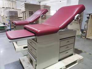 Table d'examen de gynécologie avec inclinaison pelvienne et tiroir Table de traitement de lit d'opération de divan d'examen d'obstétrique - Product Image 6