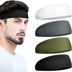 Moisture Wicking Workout Headband Hair Sweat Band Wrap Sweatband For Running Cycling Football Thin Fitness Gym Yoga