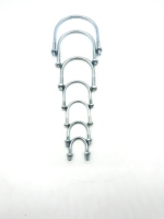 Collier en U galvanisé de haute qualité en acier inoxydable 304, écrou hexagonal fileté, matériau en fer, raccords de tuyauterie en acier, boulons à immersion à chaud
