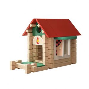 Intelligent Wood Construction <b>Set</b> Mortise Tenon <b>Building</b> <b>Blocks</b> DIY Wooden Home <b>Block</b> - Product Image 1