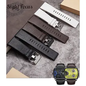 28mm 30mm Leather Strap for Polie Watch PL.14698 13806 Litchi Grain Watchband for Seven Friday Bracelet Watch Band Strap