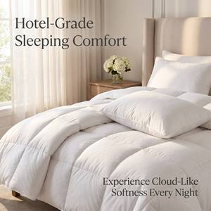 <span class=keywords><strong>Couette</strong></span> toutes saisons 90% duvet <span class=keywords><strong>de</strong></span> <span class=keywords><strong>canard</strong></span>, légère et respirante, avec enveloppe en microfibre douce, blanche - Product Image 1