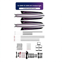 Kit d'accessoires d'éclairage LED pour l'intérieur de la voiture BMW E70 X5 2006-2013, éclairage ambiant dynamique 64 couleurs