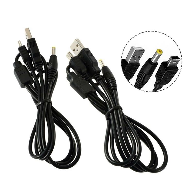 2 in 1 for PSP 2000 3000 to PC Data Cable Charging for PSP 2000 3000 to PC Data Transfer USB Charger Cord Line