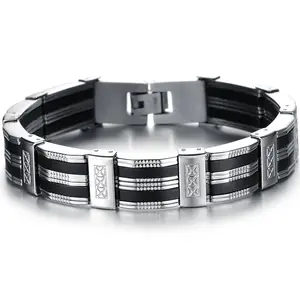 China Factory Attached Simulated Ring Men Magnetic Fine Jewelry Bracelets & Bangles Slap Bracelet