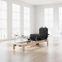 Reformer de Pilates multifonctionnel, durable et portable en bois d'érable pour studio de yoga et usage domestique