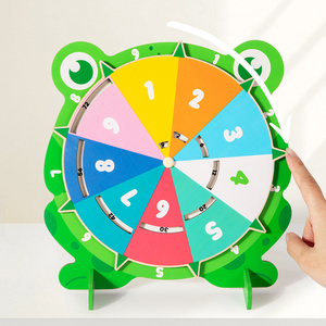 Tavola del Moltiplicazione in Legno Giocattolo Educativo Ruota Girevole a Forma di Rana Divertimento Matematico Precoce Età 5-7 Anni Regalo Unisex Giocattoli in PP - Product Image 5