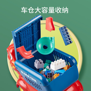Dropshipping Shopify Dinosaur Building Block <b>Car</b> Kids Large Particle Puzzle Assembly <b>Push</b> Pull Duck Toy Gift - Product Image 5