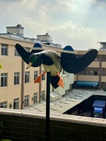 Décoy de canard réaliste à activation par le vent avec grandes ailes battantes pour la chasse, en plastique PE imperméable, idéal pour les marais