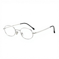 Monturas Ópticas Metálicas Ovaladas Vintage para Hombre y Mujer, Gafas Retro Delgadas Doradas y Plateadas, Logotipo Personalizado, Venta al Por Mayor, Lentes Transparentes