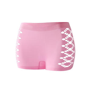 Ademend Mesh Sexy Stijl Comfortabele 3-delige Dames Boxer Shorts Niet-geweven Taille Met Uitsparing Dames Ondergoed - Product Image 4