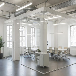 Acústico Frameless Vidro Partição Panorâmica Escritório Parede Som Isolamento Vidro Temperado Tamanho Personalizado Design Moderno - Product Image 2