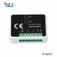 Récepteur universel 2 canaux AC/DC 9~30V avec interrupteur DIP, multifréquence 300MHz-868MHz pour télécommande de porte de garage