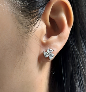 Pendientes de Diamante Cultivado en Laboratorio con Corte de Pera Minimalistas para Mujer, Chapados en Oro, Joyería para Uso Diario - Product Image 1