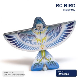 EPT EBird Blue Pigeon - Jouet d'oiseau volant télécommandé pour enfants. Hélicoptère oiseau télécommandé à ailes battantes bioniques pour intérieur/extérieur - Product Image 1