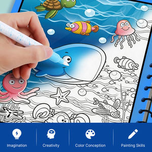 Libro da Colorare ad Acqua con Tema Animali e Natura <span class=keywords><strong>per</strong></span> Bambini 4-6 Anni, Puzzle Magico Personalizzato - Product Image 4
