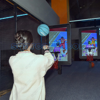SQactivaPlay Nouvelle Machine de Simulation de Tir au Panier de Basket Électronique en Métal pour Intérieur, Compatible 110V/220V/380V pour l'Entretenissement