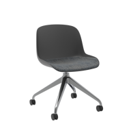 Chaises de visiteur pivotantes empilables en plastique ergonomiques modernes OMNI pour bureaux à plan ouvert et réceptions