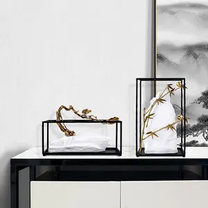 Décoration de salon porche TV vin armoire mobilier maison bureau bureau artisanat en céramique ornements nouveau Style chinois