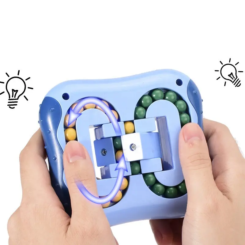 Penjualan Laris Baru Mainan Kubus Ajaib Spinner Fidget Manik-manik Kecil Putar Dekompresi Edukatif Puzzle Kubus Ajaib