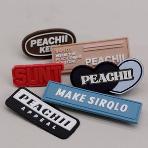 Custom 3D Soft PVC Logo Heat Press Embossed Silicone Transfer Pvc Rubber <b>Sew</b>-<b>on</b> <b>Patches</b> Velcro Backing for Clothing - Product Image 3